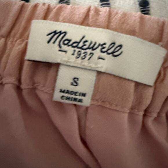 MADEWELL | Powder Pink Silk Island Curved Hem Silk Skirt pull-on | Small - Picture 6 of 6